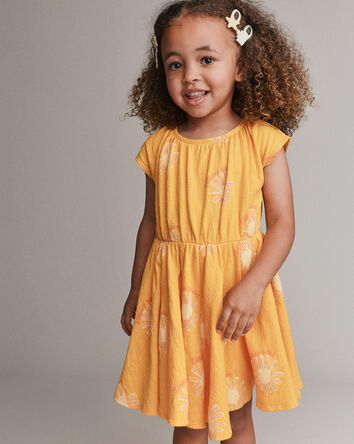 Toddler Girl Avenue Twirl&trade; Dress in Sunny Life Print - Golden Yellow, 