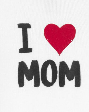 Cache-couche à imprimé I Love Mom, 