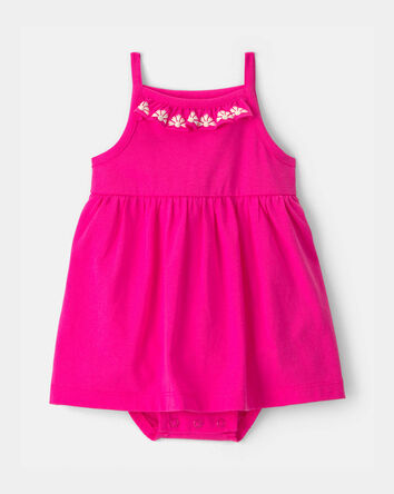 B&eacute;b&eacute; fille - Robe cache-couche sans manches - Rose, 