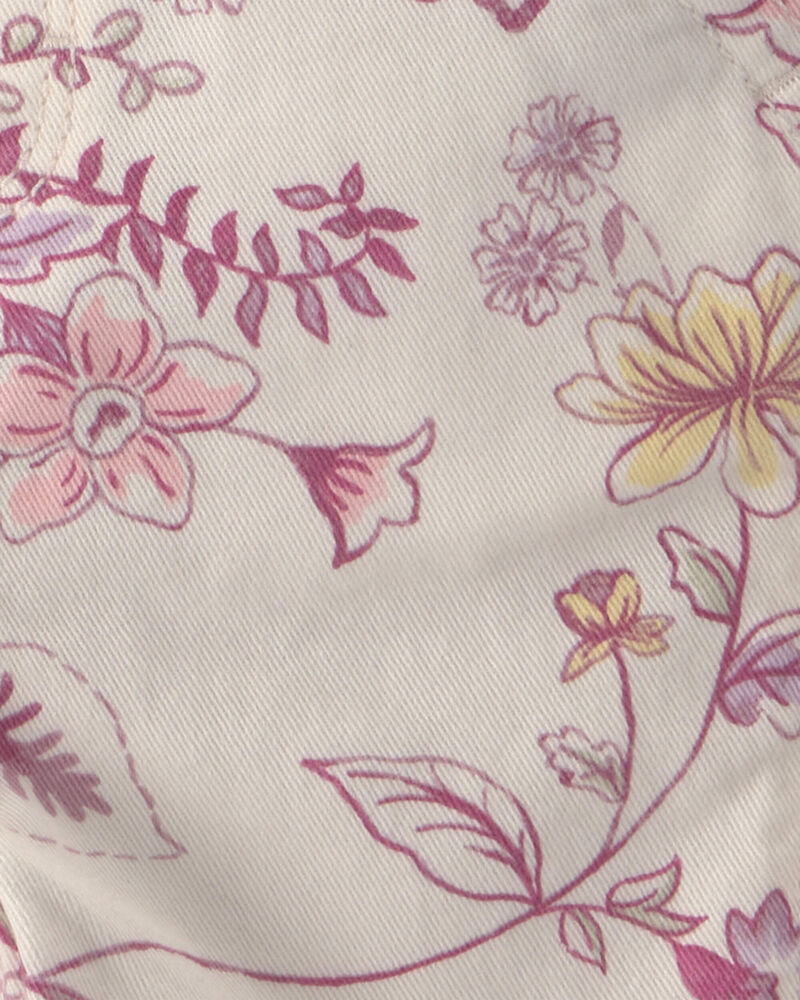 B&eacute;b&eacute; fille - Salopette &agrave; motif floral &ndash; Ivoire, image 3 sur 3 diapositives
