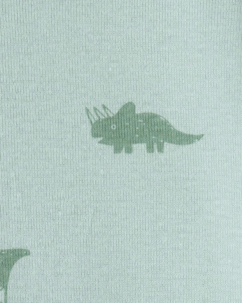 B&eacute;b&eacute; - Pyjama 1 pi&egrave;ce ajust&eacute; en 100 % coton, dinosaure - Vert, image 3 sur 4 diapositives