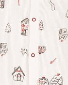 1-Piece Gingerbread Thermal Footless Pyjamas, image 2 of 3 slides