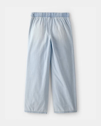 Filles - Pantalon ample en chambray - D&eacute;lav&eacute; clair, 