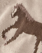 Baby Organic Cotton Horse Sweater Knit Pullover, image 2 of 3 slides