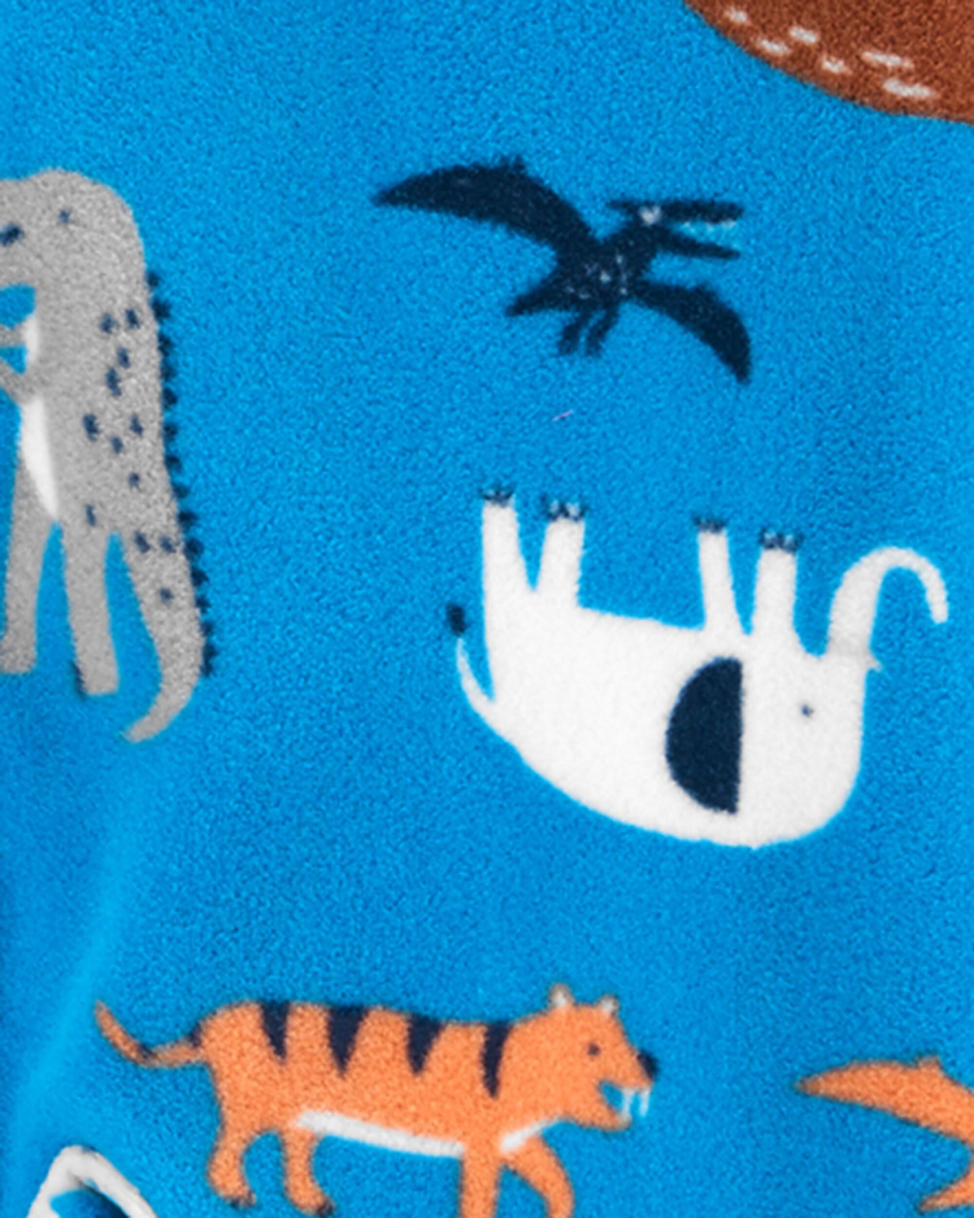 Carters Little Boys 1 Piece Abominable Snowman Fleece Size 4T Turquoise