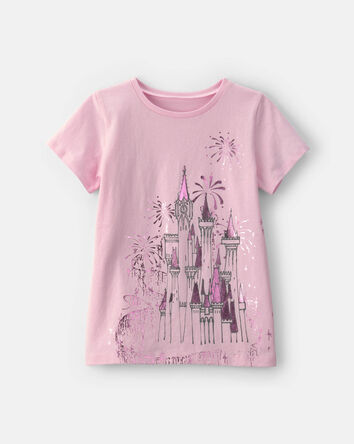 Filles - T-shirt &agrave; imprim&eacute; du ch&acirc;teau de Disney&copy; - Rose, 
