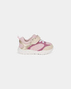 Baby Girl Every Step&reg; First Walker Heart Colour  Block Sneakers - Pink/Gold, image 2 of 6 slides