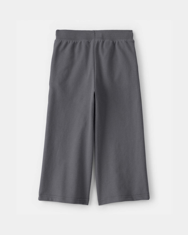 Toddler Girl French Terry Wide-Leg Active Pants - Grey, image 2 of 4 slides