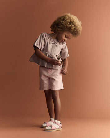 Tout-petit fille - Bermuda - Rose clair, 