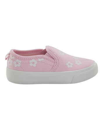 Tout-petit Espadrilles fleuries à enfiler - Rose, 