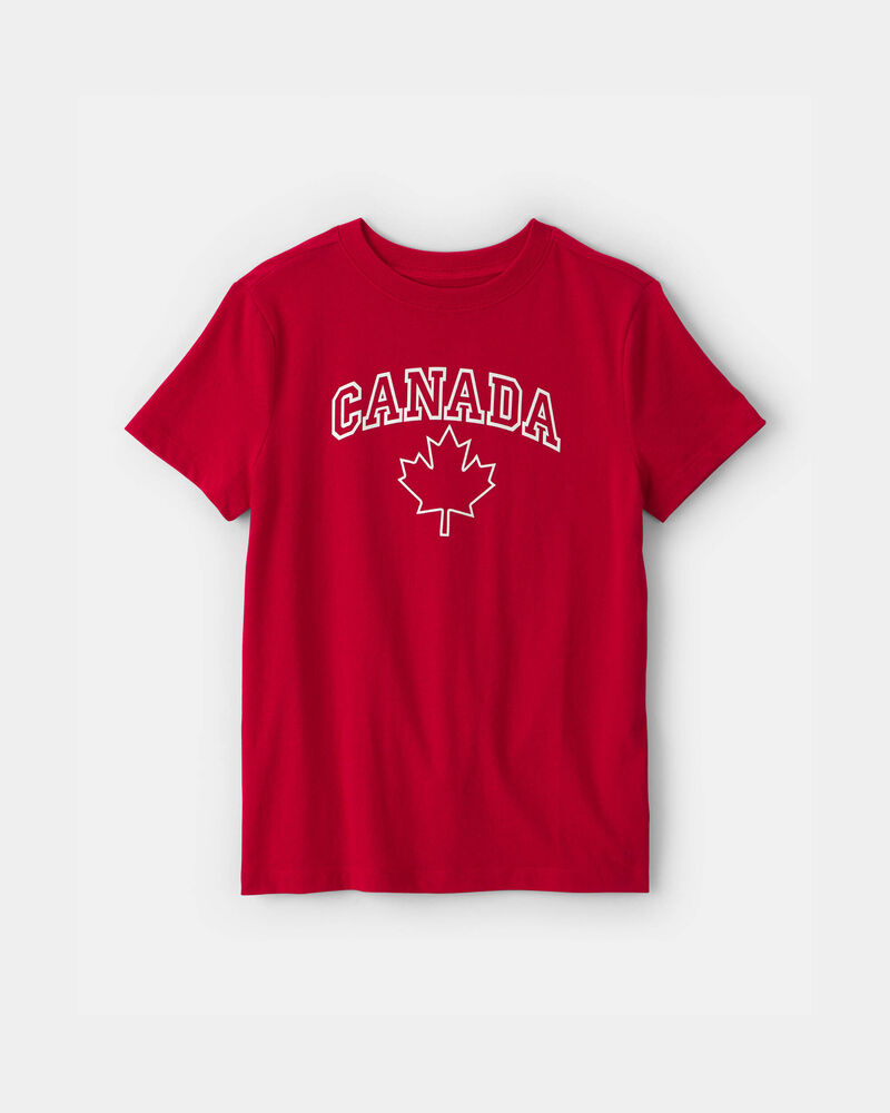 Gar&ccedil;ons - T-shirt &agrave; imprim&eacute; f&ecirc;te du Canada - Rouge, image 1 sur 2 diapositives