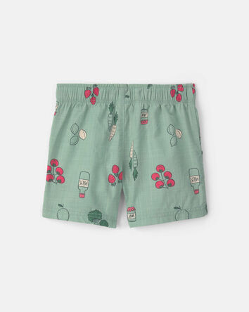 Tout-petit gar&ccedil;on - Short &agrave; motif de fruits et l&eacute;gumes - Vert, 