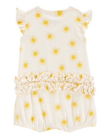 Baby Sun Cotton Short-Sleeve Romper - Cream, 