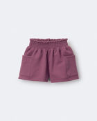 Tout-petit fille - Short trap&egrave;ze en molleton avec poches - Bourgogne, image 3 sur 7 diapositives