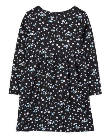 Kid Floral Long-Sleeve Jersey Dress, 