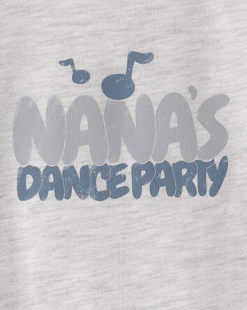 Baby 'Nana's Dance Party' Long-Sleeve Graphic Bodysuit - Grey, 