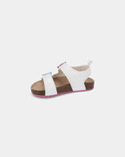 Toddler Girl Flower Sandals - White, image 6 of 6 slides