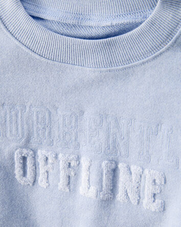 Kid Oversized Graphic Sweatshirt - Blue, 