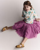 Toddler Girl Avenue Twirl&trade; Midi with Tulle - Purple, image 1 of 6 slides