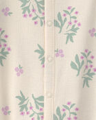 B&eacute;b&eacute; fille - Grenouill&egrave;re ajust&eacute;e &agrave; motif floral - Cr&egrave;me, image 2 sur 2 diapositives