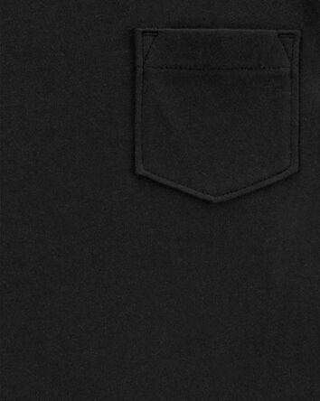 Toddler Solid Cotton Blend Short-Sleeve Tee - Black, 