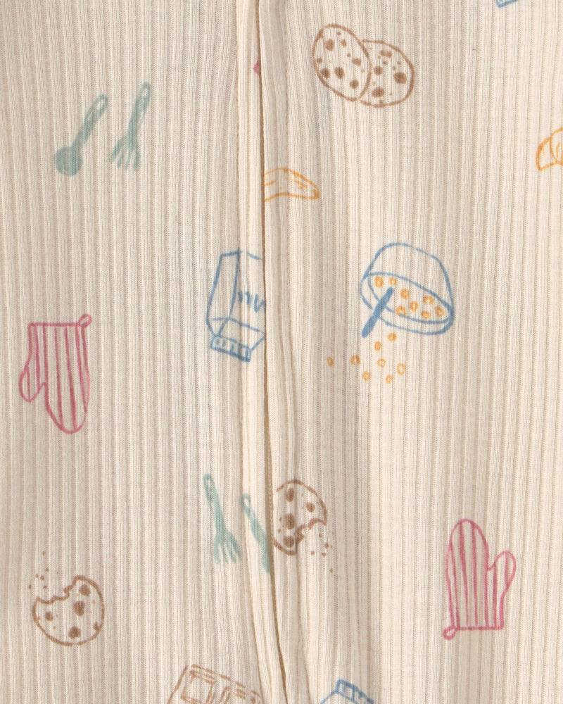 Baby Breakfast Snug Fit Sleeper - Ivory, image 3 of 4 slides