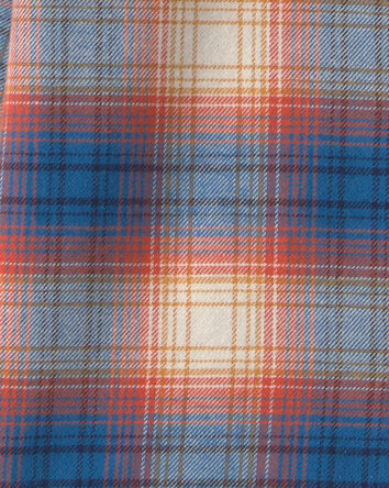 Boys Plaid Flannel Button-Down Shirt, 