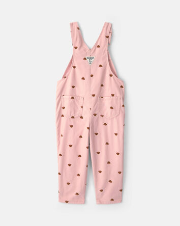 Toute-petit fille - Salopette en velours c&ocirc;tel&eacute; &agrave; motif ourson &ndash; Rose, 