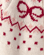 B&eacute;b&eacute; fille - Combinaison en tricot de coton biologique motif jacquard, image 4 sur 4 diapositives