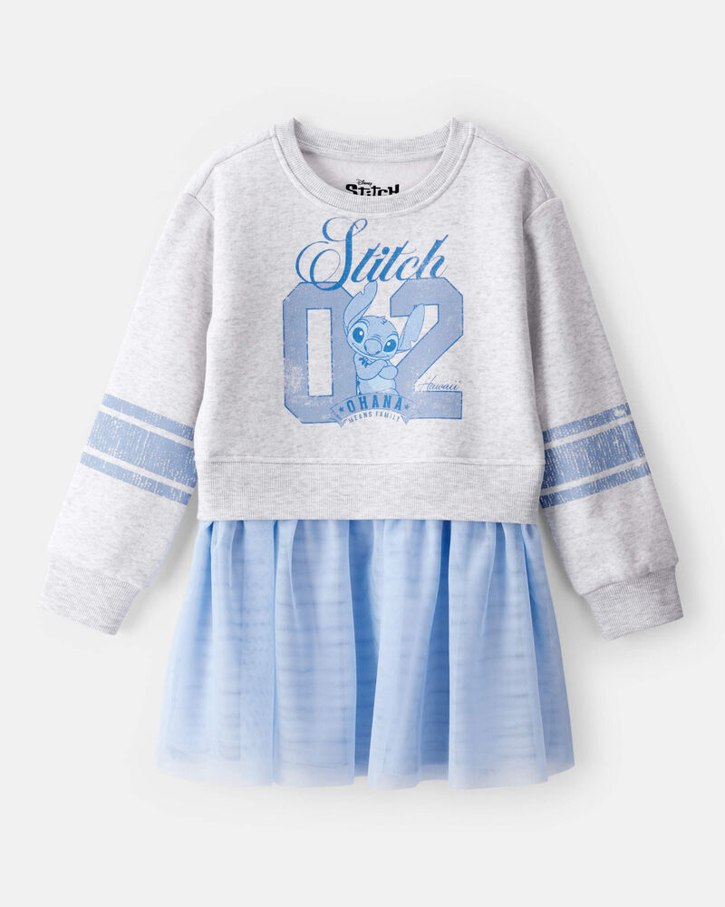 Girls Disney&copy; Lilo & Stitch Long-Sleeve Dress - Blue, image 1 of 3 slides