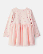 Toddler Girl Floral Print Long-Sleeve Dress - Pink, image 2 of 4 slides