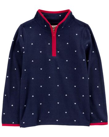 Kid Heart-Print Microfleece Jacket, 