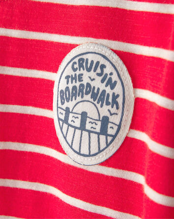 Baby Boy Striped T-Shirt - Red/Ivory, 
