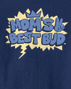 Toddler Boy 'Mom's Best Bud' Graphic Tee - Blue, image 2 of 3 slides
