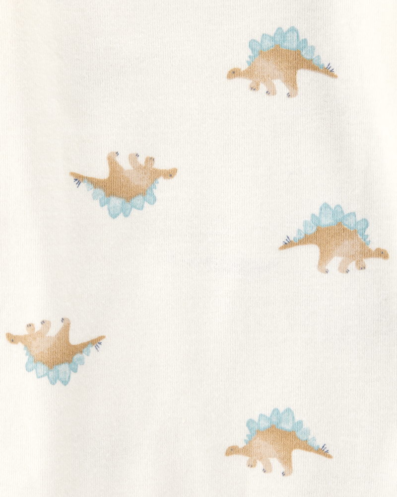 Baby Boy 4-Pack Long-Sleeve Dinosaur Bodysuits, image 3 of 6 slides