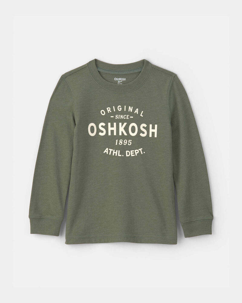 Toddler Boy Oshkosh Logo Long-Sleeve Tee - Green, image 1 of 3 slides