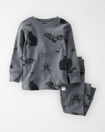 Baby Organic Cotton Pyjamas in Spooky Shadow Print, 