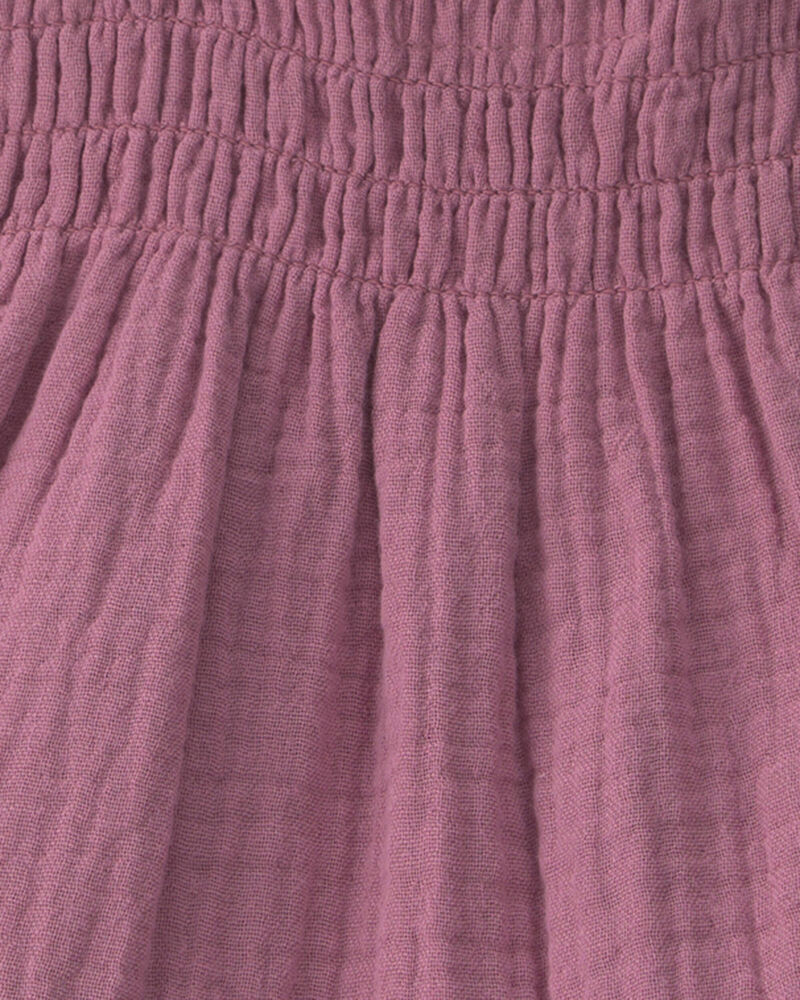 B&eacute;b&eacute; fille - Robe en gaze &agrave; smocks en coton biologique, image 5 sur 5 diapositives