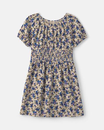 Girls Floral Short-Sleeve Dress, 