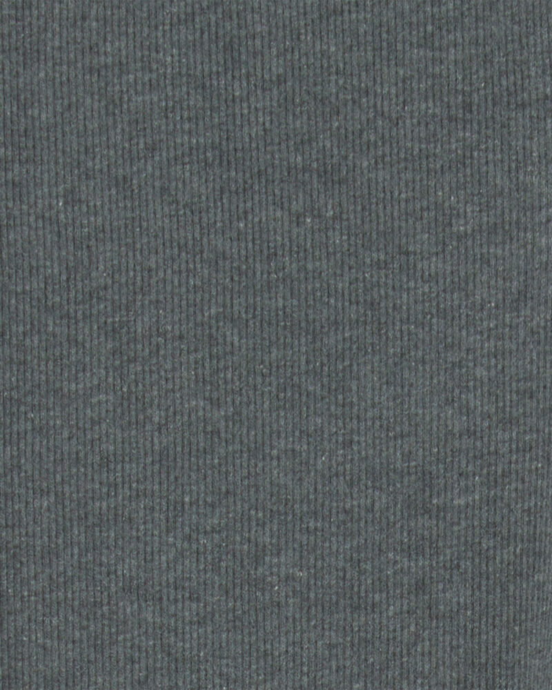 Girls Pull-On Stretch Rib Leggings - Grey, image 3 of 4 slides