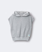 Toddler Waffle Knit Hooded Top - Heather Grey, image 2 of 6 slides