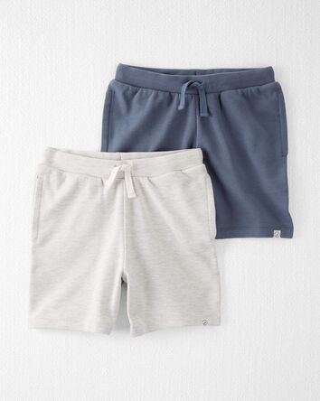 Emballage de 2 shorts en coton biologique texturé 
, 