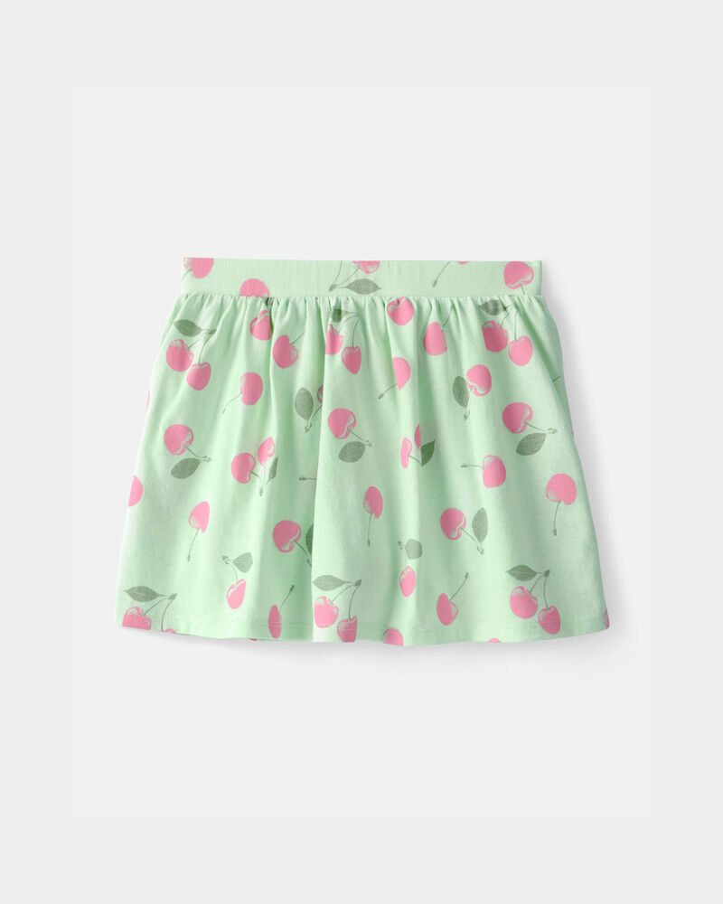 Filles - Jupe-short &agrave; motif de cerises - Vert, image 1 sur 3 diapositives
