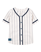 Kid Striped Baseball Button-Down Shirt, image 1 of 4 slides