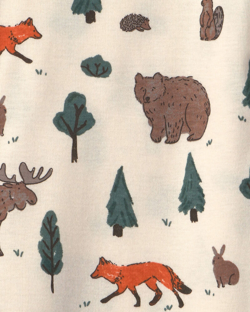 Toddler 2-Piece Organic Cotton Pajamas in Woodland Creatures, image 4 of 5 slides