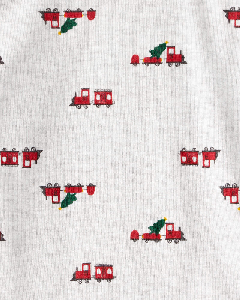 Baby Boy 3-Piece Train Print Long-Sleeve Bodysuits & Pant Set - Red, image 6 of 7 slides