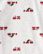 Baby Boy 3-Piece Train Print Long-Sleeve Bodysuits & Pant Set - Red, image 6 of 7 slides