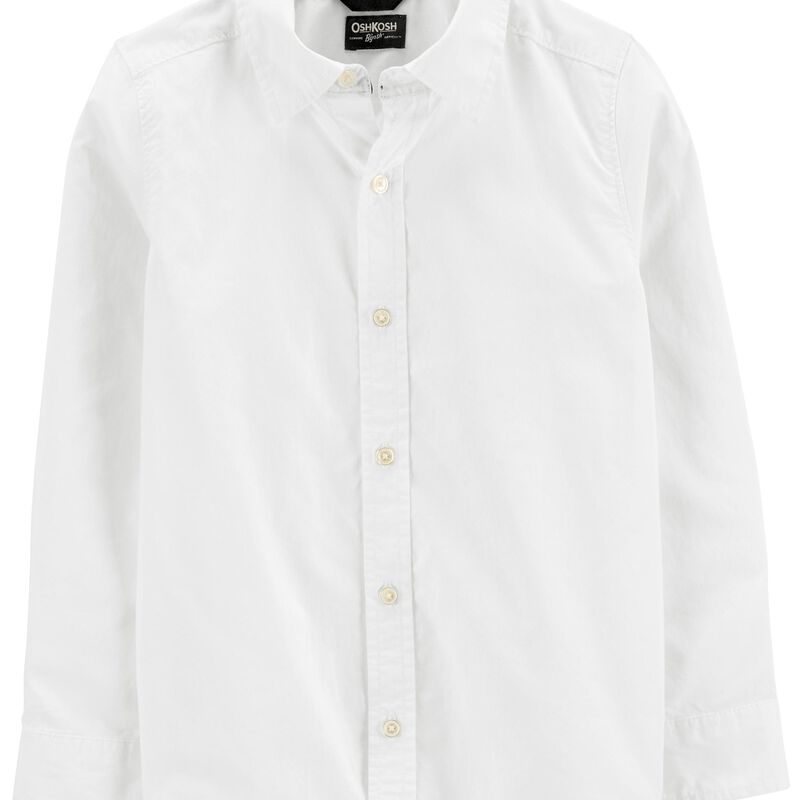 youth white button down shirt