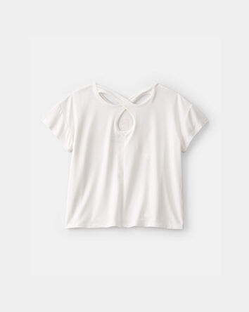 Filles - Haut de sport &laquo;Welcome to My World&raquo; - Blanc, 