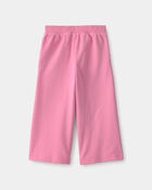 Tout-petit fille - Pantalon &agrave; jambe large en jersey bouclette - Rose, image 3 sur 4 diapositives